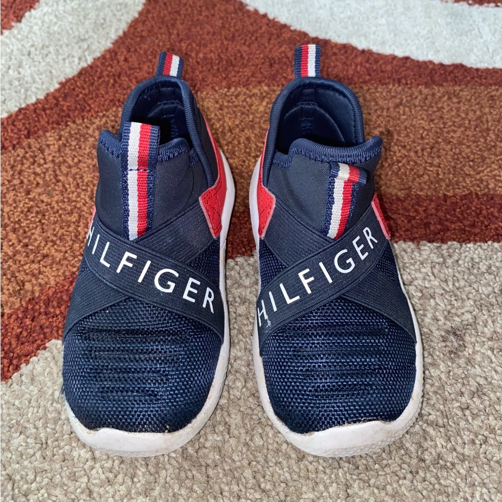 Tommy Hilfiger Kids Navy and Red Slip-On Sneakers